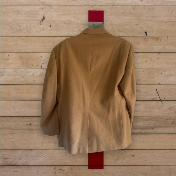 Wimbledon By Racquet Club Men's  Blazer Beige Camel Hair Lined Notch sz. 46r - Picture 7 of 11